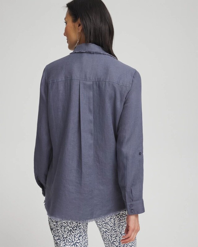 Linen Fringe Shirt - image 3